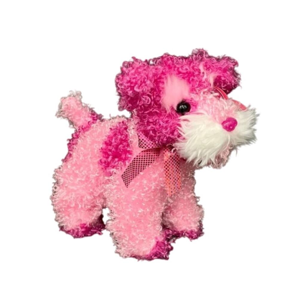 Ty Pinky Glitters Plush Dog 6" Pink White Stuffed Animal Pup Nursery Toy Vintage - Picture 3 of 12